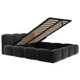 POLSTERBETT Lattenrost, Bettkasten Schwarz 140/200 cm  - Schwarz, Design, Holz/Textil (140/200cm) - Carryhome