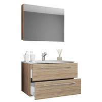 BADEZIMMER 3-teilig  in 60 cm  - Weiss/Alufarben, Modern, Keramik/Holzwerkstoff (60cm) - MID.YOU