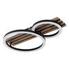 LED-DECKENLEUCHTE 48/30/9,5 cm   - Dunkelbraun/Schwarz, Natur, Holzwerkstoff/Kunststoff (48/30/9,5cm) - Globo