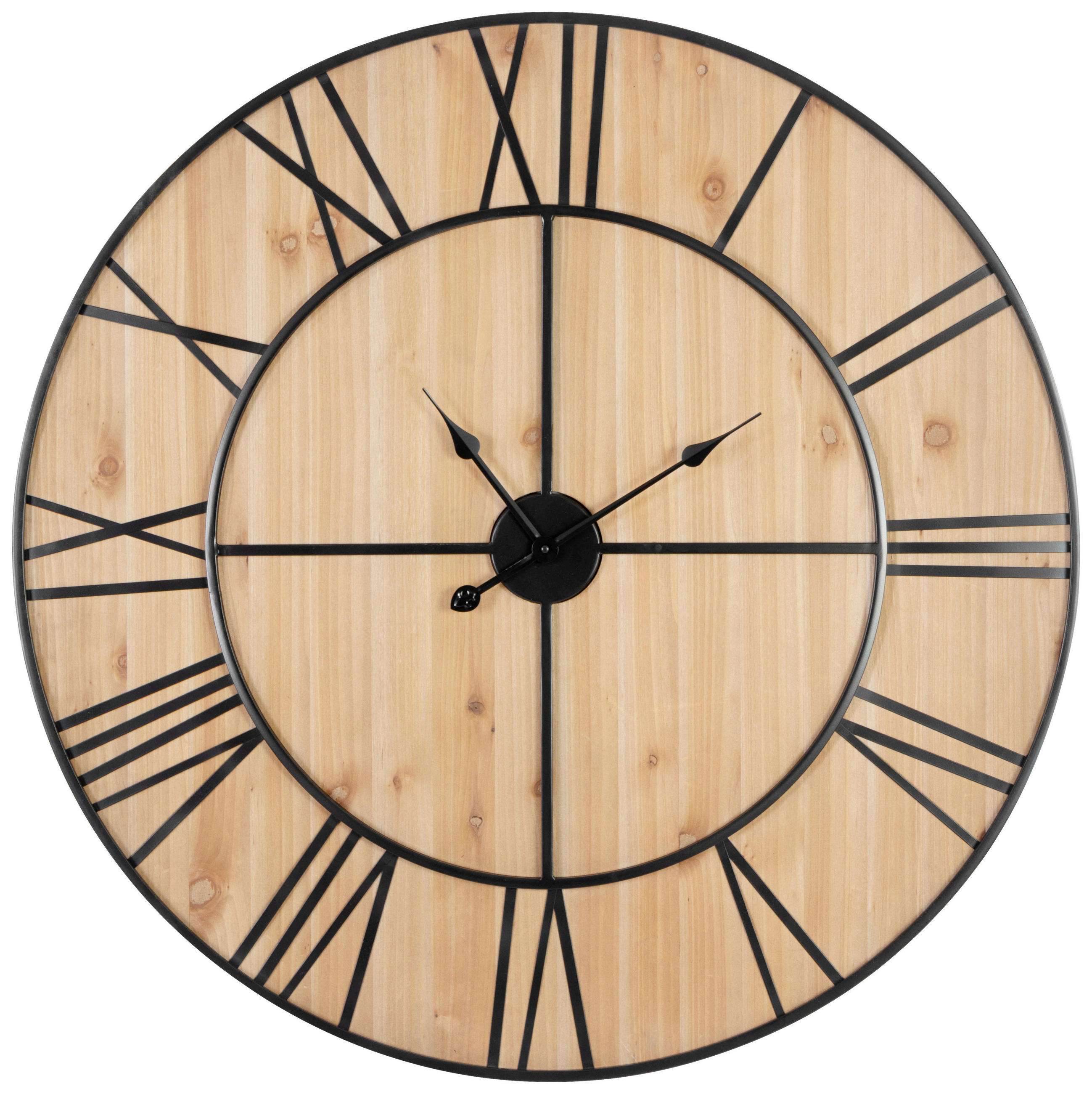 WANDSPIEGEL Schwarz  - Schwarz/Naturfarben, Design, Holzwerkstoff/Metall (96/96/3cm) - MID.YOU
