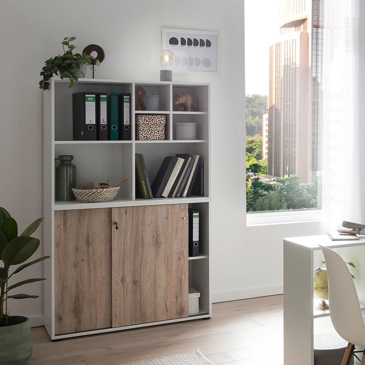 AKTENSCHRANK 100,1/83,6/41 cm  - Weiß, MODERN, Holzwerkstoff (100,1/83,6/41cm) - MID.YOU