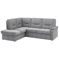 ECKSOFA Chenille Hellgrau  - Hellgrau/Schwarz, Konventionell, Kunststoff/Textil (185/235cm) - Beldomo Comfort