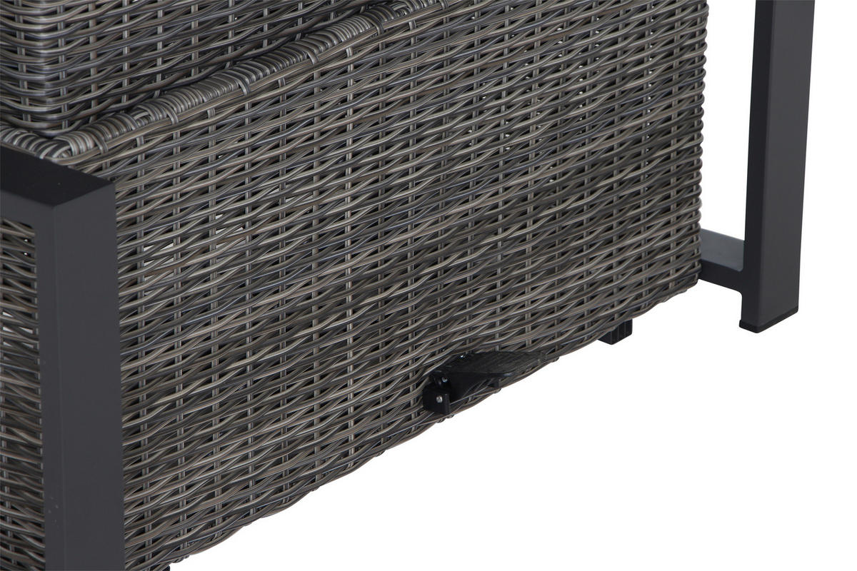 LOUNGEGARNITUR 4-teilig   72/206/103 cm Aluminium  - Grau, Basics, Keramik/Kunststoff (72/206/103cm) - Siena Garden