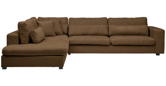 ECKSOFA  in Chenille Rostfarben  250/314 cm  - Rostfarben/Schwarz, KONVENTIONELL, Kunststoff/Textil (250/314cm) - Carryhome