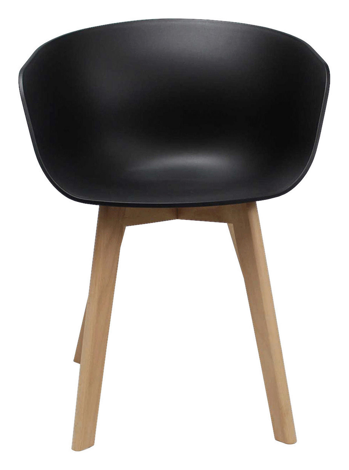 SADA STOLIČIEK S PODRÚČKAMI 4 kus - čierna/prírodná farba, Modern, drevo/plast (60/78,5/44cm) - MID.YOU