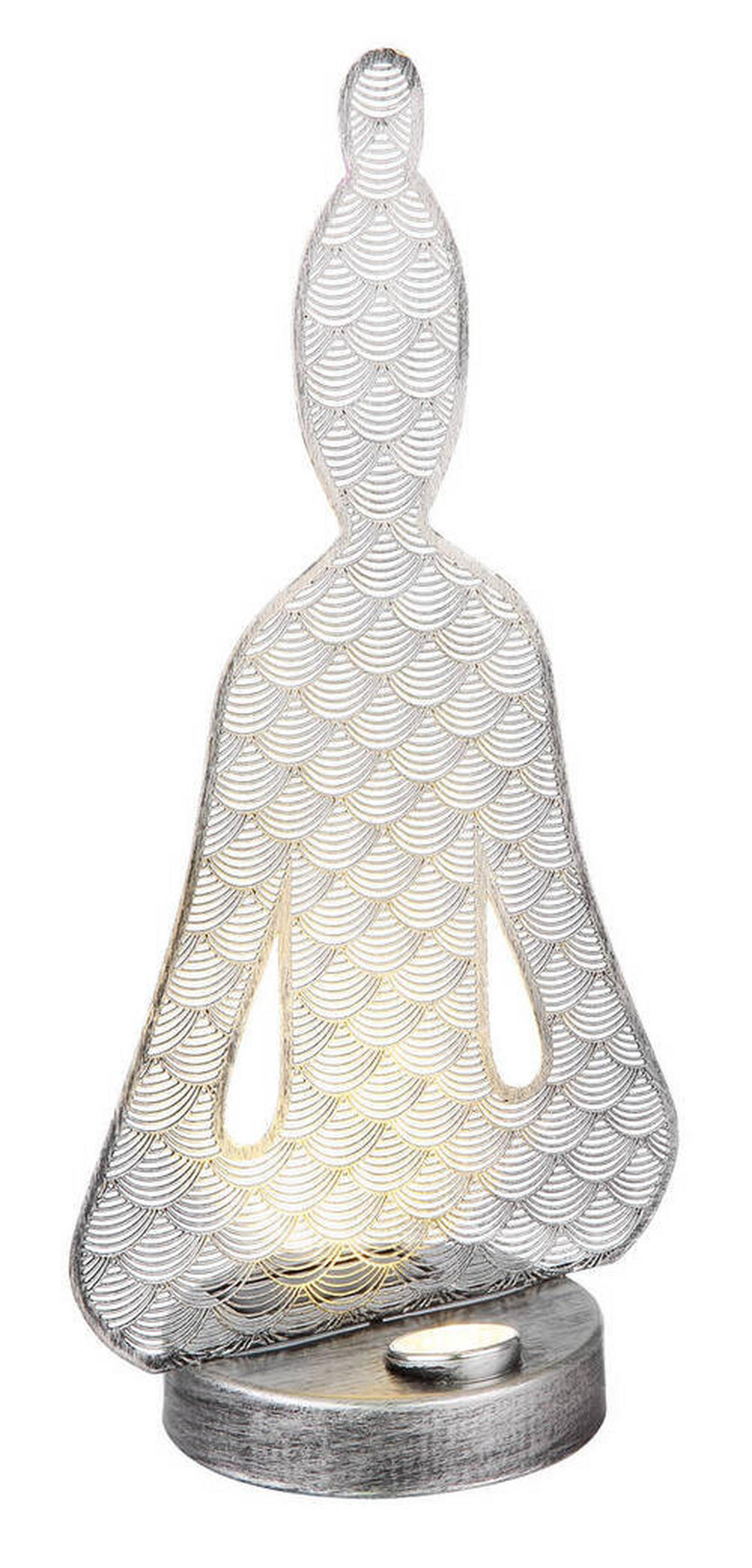 SOLARLEUCHTE - Transparent/Silberfarben, Design, Kunststoff/Metall (19/12/36cm) - Globo