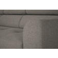 ECKSOFA in Webstoff Greige  205/280 cm  - Greige/Schwarz, Design, Textil/Metall (205/280cm) - Xora