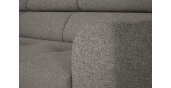 ECKSOFA in Webstoff Greige 205/280 cm - Greige/Schwarz, Design, Textil/Metall (205/280cm) - Xora