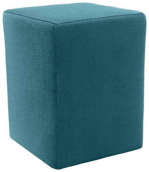 HOCKER Webstoff Petrol  - Silberfarben/Petrol, Design, Kunststoff/Textil (38/47/38cm) - LOOKS by W.Joop