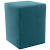 HOCKER in Textil Petrol  - Silberfarben/Petrol, Design, Kunststoff/Textil (38/47/38cm) - LOOKS by W.Joop