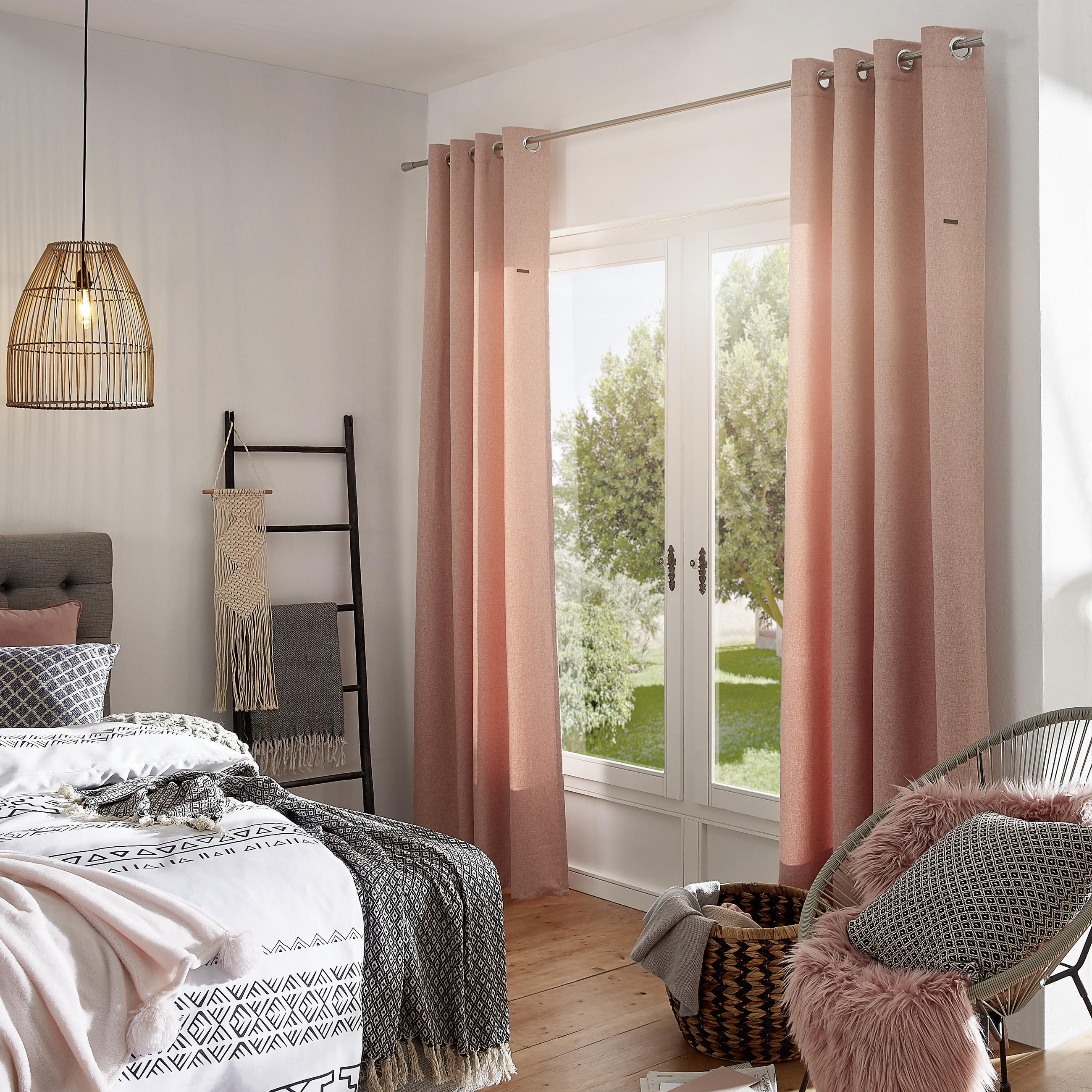 ÖSENSCHAL E-Harp blickdicht 140/250 cm - Altrosa, Basics, Textil (140/250cm) - Esprit