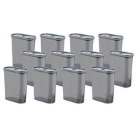 VORRATSDOSENSET 12-teilig  - Anthrazit, Basics, Kunststoff (17/21/8cm) - P & B