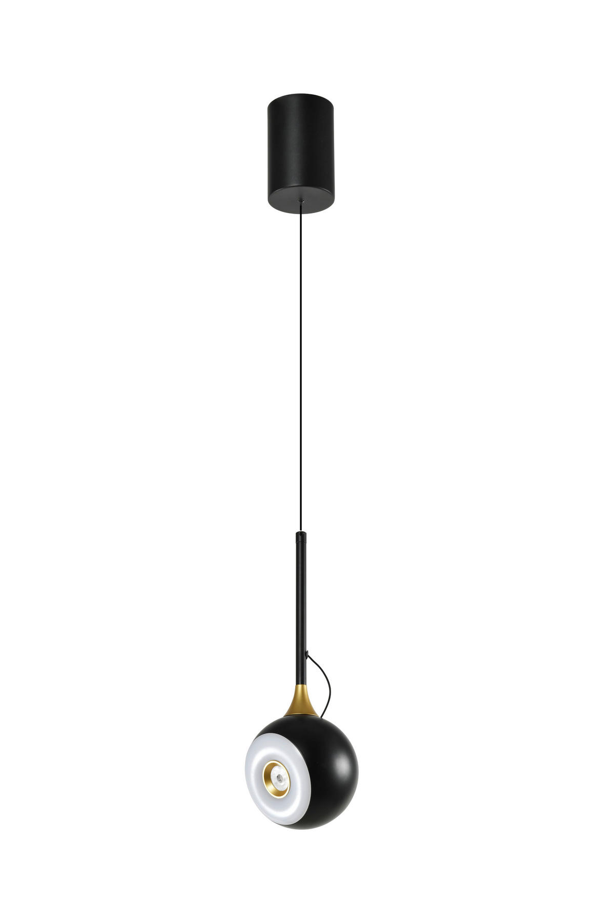VISEČA LED-SVETILKA  Kingsley /387 lm/3000 K// - črna, Basics, kovina (12,5/120cm)