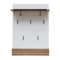 GARDEROBENPANEEL  in 80/114/33 cm  - Weiss/Schwarz, Design, Holzwerkstoff (80/114/33cm) - Livetastic