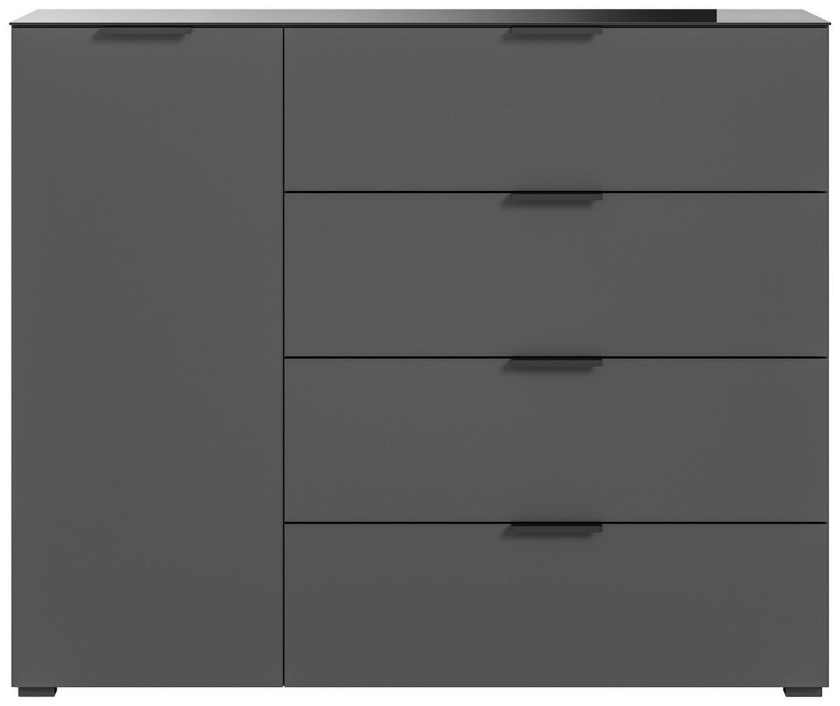 KOMODA   135/112/40 cm   antracit  - antracit, Design, staklo/drvni materijal (135/112/40cm) - Livetastic