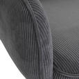 BARHOCKER Cord Anthrazit Stoffauswahl, Sitzfläche 360° drehbar  - Anthrazit/Schwarz, Design, Textil/Metall (54/98-120/58cm) - Novel