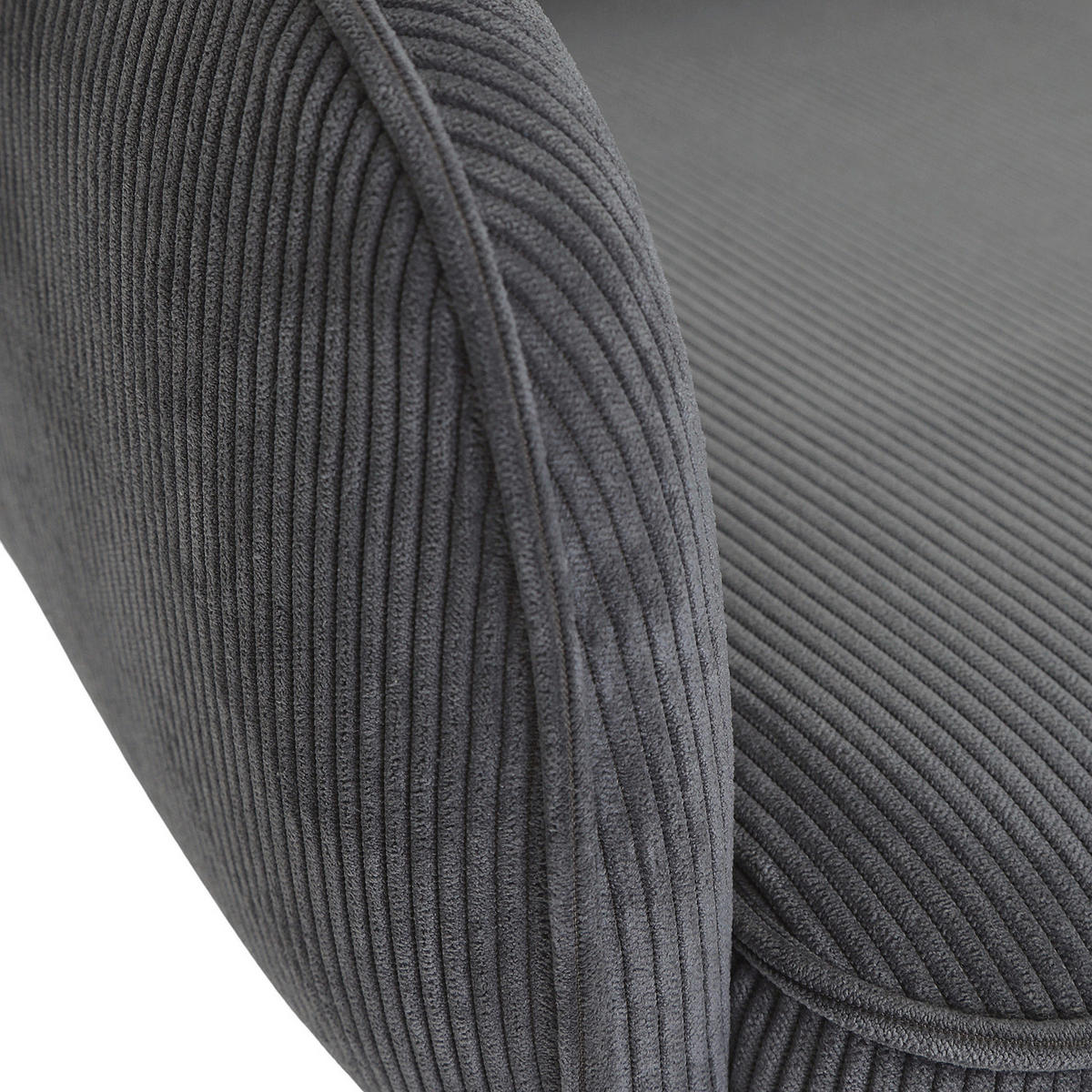 BARHOCKER Cord Anthrazit Stoffauswahl, Sitzfläche 360° drehbar  - Anthrazit/Schwarz, Design, Textil/Metall (54/98-120/58cm) - Novel