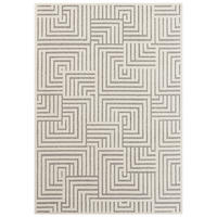 HOCHFLORTEPPICH 80/150 cm New York Creme, Grau  - Creme/Grau, Basics, Kunststoff/Textil (80/150cm)