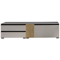 LOWBOARD  in 187/48/45 cm  - Eiche Bianco/Greige, Design, Holz/Holzwerkstoff (187/48/45cm) - Moderano