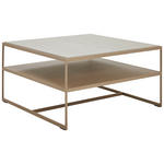 COUCHTISCH 80/80/42 cm quadratisch Creme, Beige  - Hellbraun/Beige, Design, Stein/Metall (80/80/42cm) - Johann Jakob