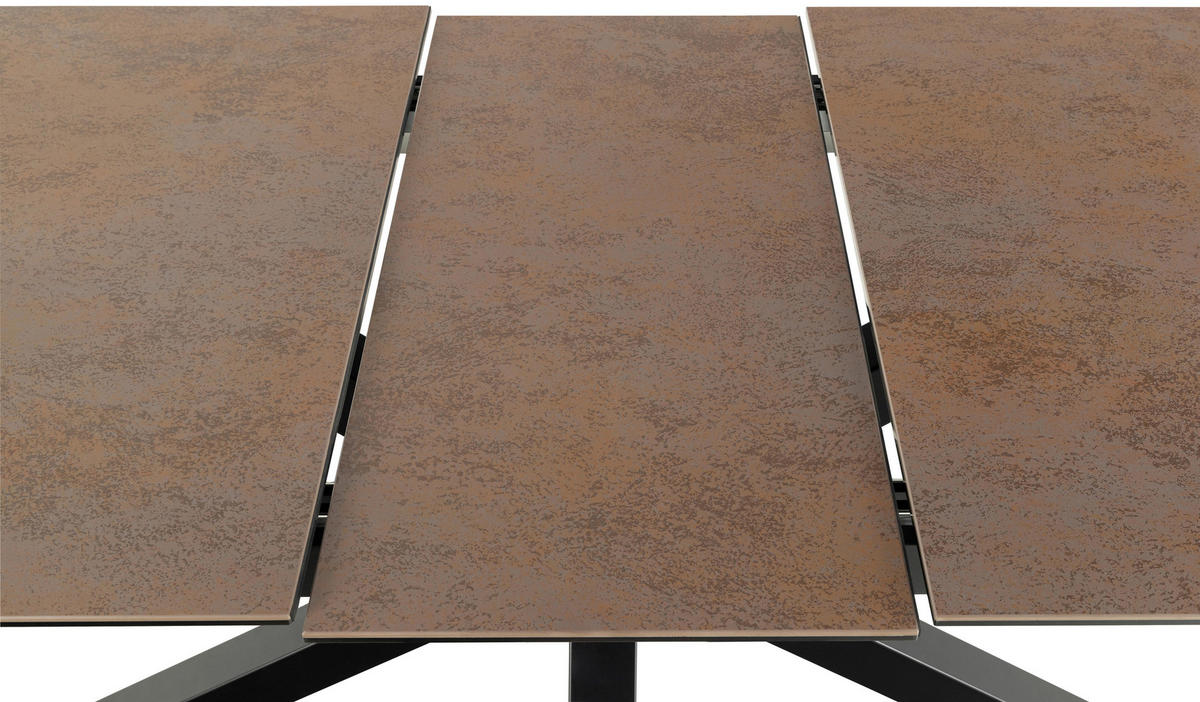 STOL ZA BLAGOVAONICU  smeđa, boje hrđe  keramika      - boje hrđe/smeđa, Design, metal/keramika (168-210/90/76cm) - MID.YOU