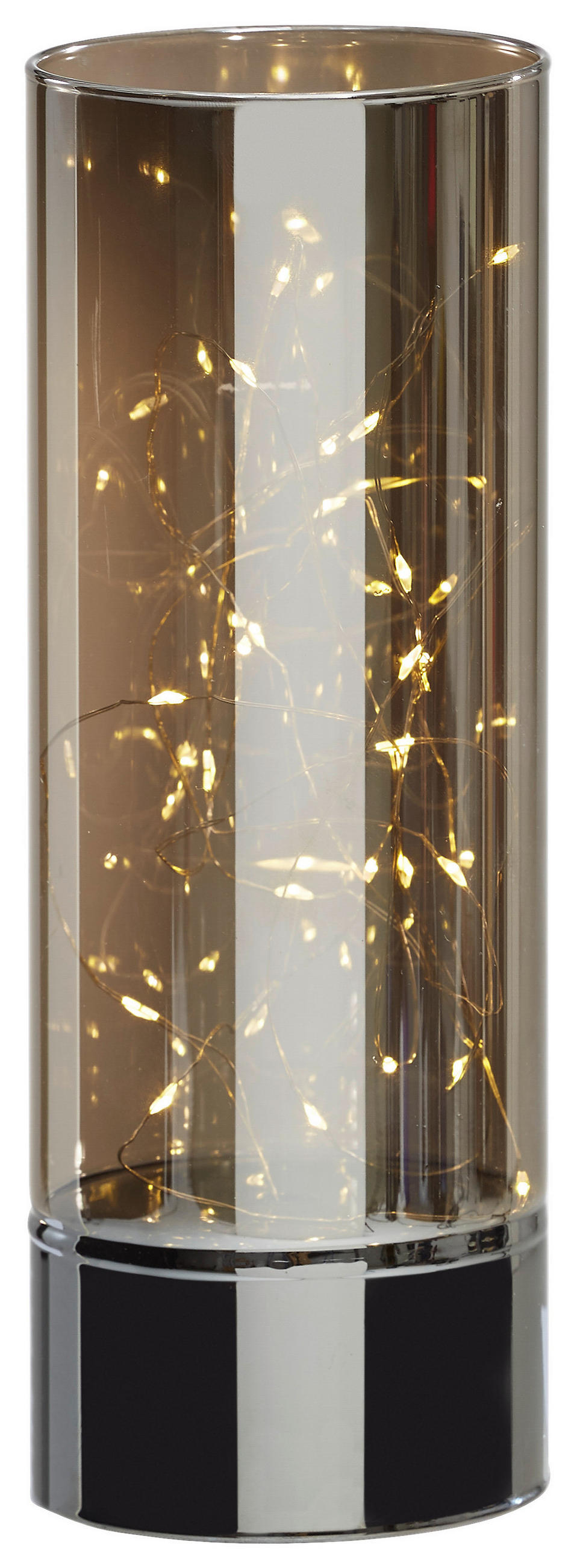 LED-DEKOLEUCHTE 9/25 cm  - Grau, LIFESTYLE, Glas (9/25cm) - X-Mas