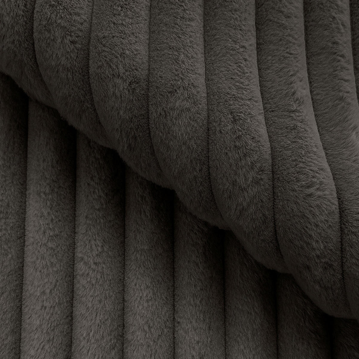ECKSOFA Curduroy in Cord Anthrazit Rückenkissen  251/142 cm  - Anthrazit/Schwarz, Design, Kunststoff/Textil (251/142cm) - P & B
