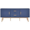 SIDEBOARD  in 160/72/40 cm  - Dunkelblau/Naturfarben, Design, Holz/Holzwerkstoff (160/72/40cm) - MID.YOU
