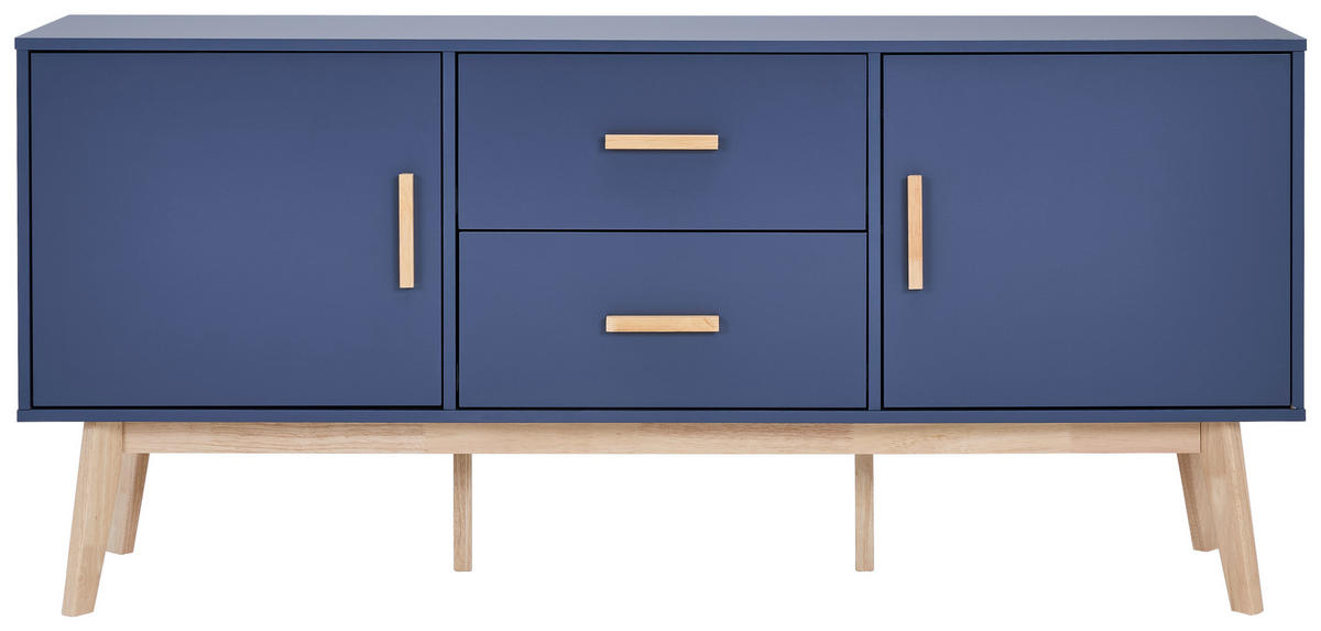 SIDEBOARD  in 160/72/40 cm  - Dunkelblau/Naturfarben, Design, Holz/Holzwerkstoff (160/72/40cm) - MID.YOU
