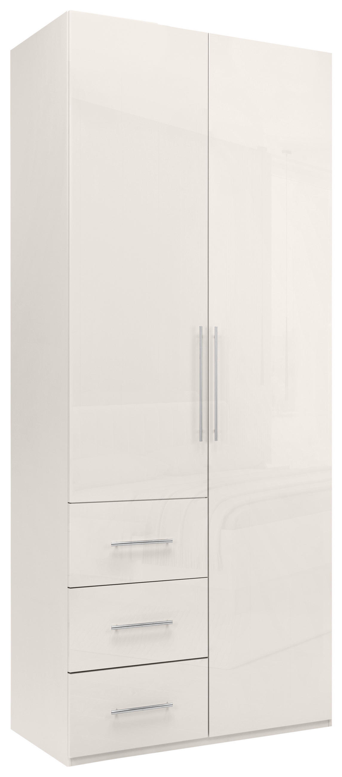 KLEIDERSCHRANK 98/219/59 cm,  in Kaschmir, 2-türig  - Kaschmir/Alufarben, KONVENTIONELL, Holzwerkstoff/Metall (98/219/59cm) - Carryhome