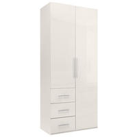 KLEIDERSCHRANK 98/219/59 cm,  in Kaschmir, 2-türig  - Kaschmir/Alufarben, KONVENTIONELL, Holzwerkstoff/Metall (98/219/59cm) - Carryhome