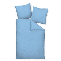 BETTWÄSCHE Giacomo Makosatin 155/220 cm  - Hellblau, Basics, Textil (155/220cm) - Janine