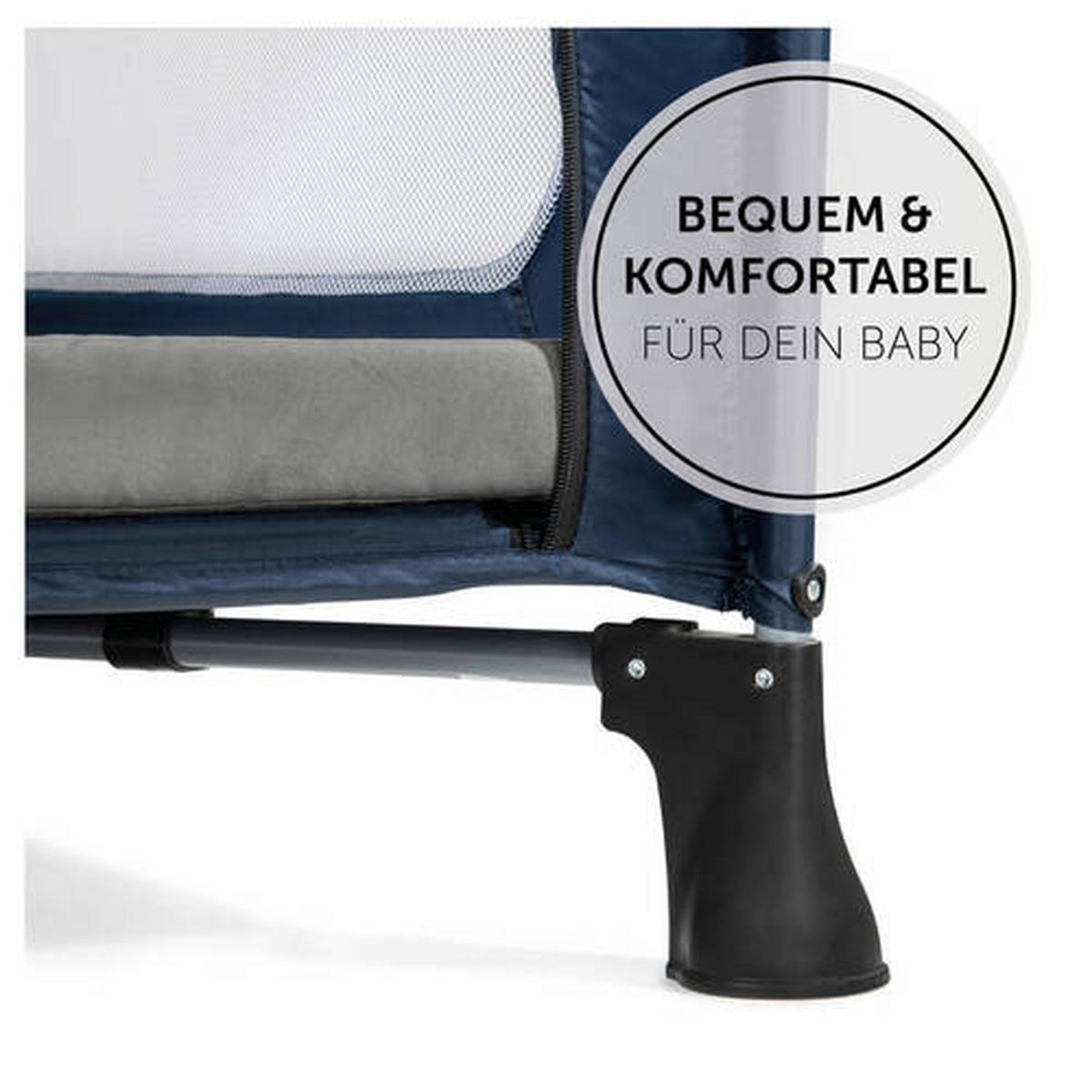REISEBETTMATRATZE hauck  - Grau, Basics, Textil (60/120cm) - Hauck