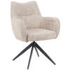 ARMLEHNSTUHL  in Chenille  - Graubraun/Schwarz, MODERN, Textil/Metall (63/88/63cm) - Livetastic
