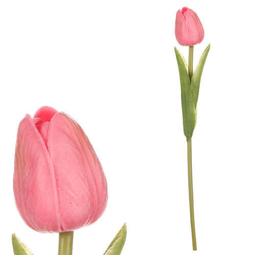 TULIPÁN 35 cm - pink/zelená, Basics (35cm)