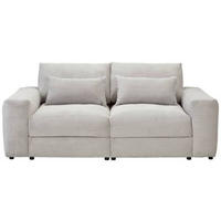 NAGY KANAPÉ textil világosszürke  - világosszürke/fekete, Konventionell, műanyag/textil (230/78/122cm) - MID.YOU