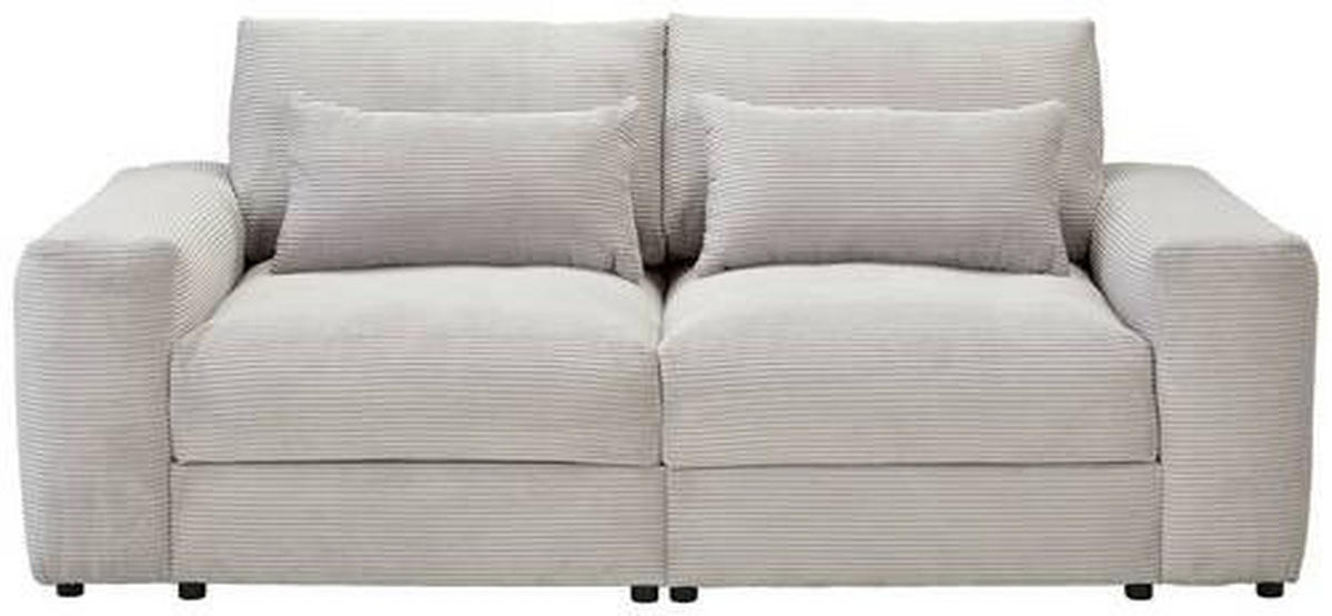 NAGY KANAPÉ textil világosszürke  - világosszürke/fekete, Konventionell, műanyag/textil (230/78/122cm) - MID.YOU