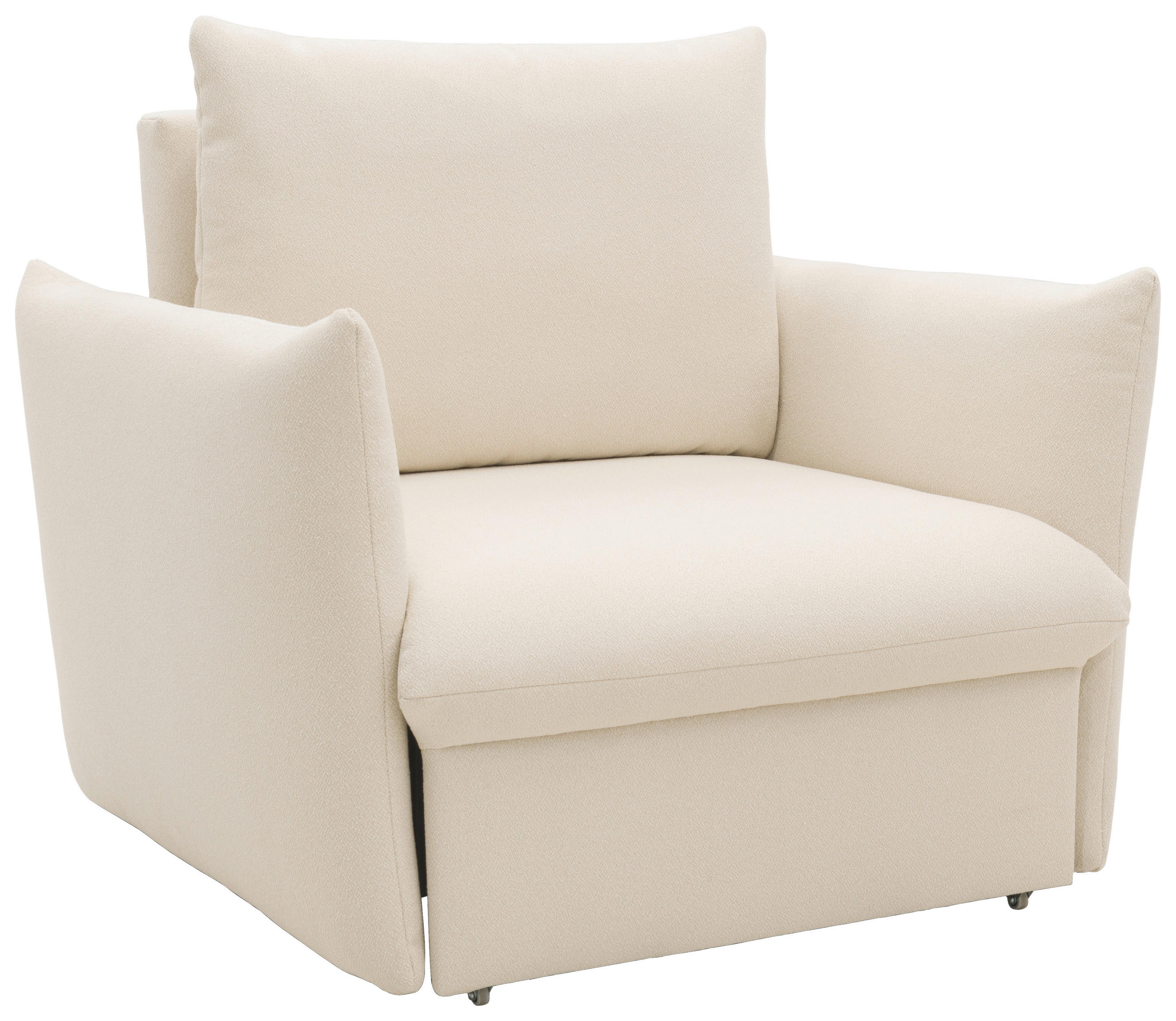 SESSEL in Mikrofaser Creme  - Creme/Schwarz, Design, Kunststoff/Textil (120/100/97cm) - LOOKS by W.Joop