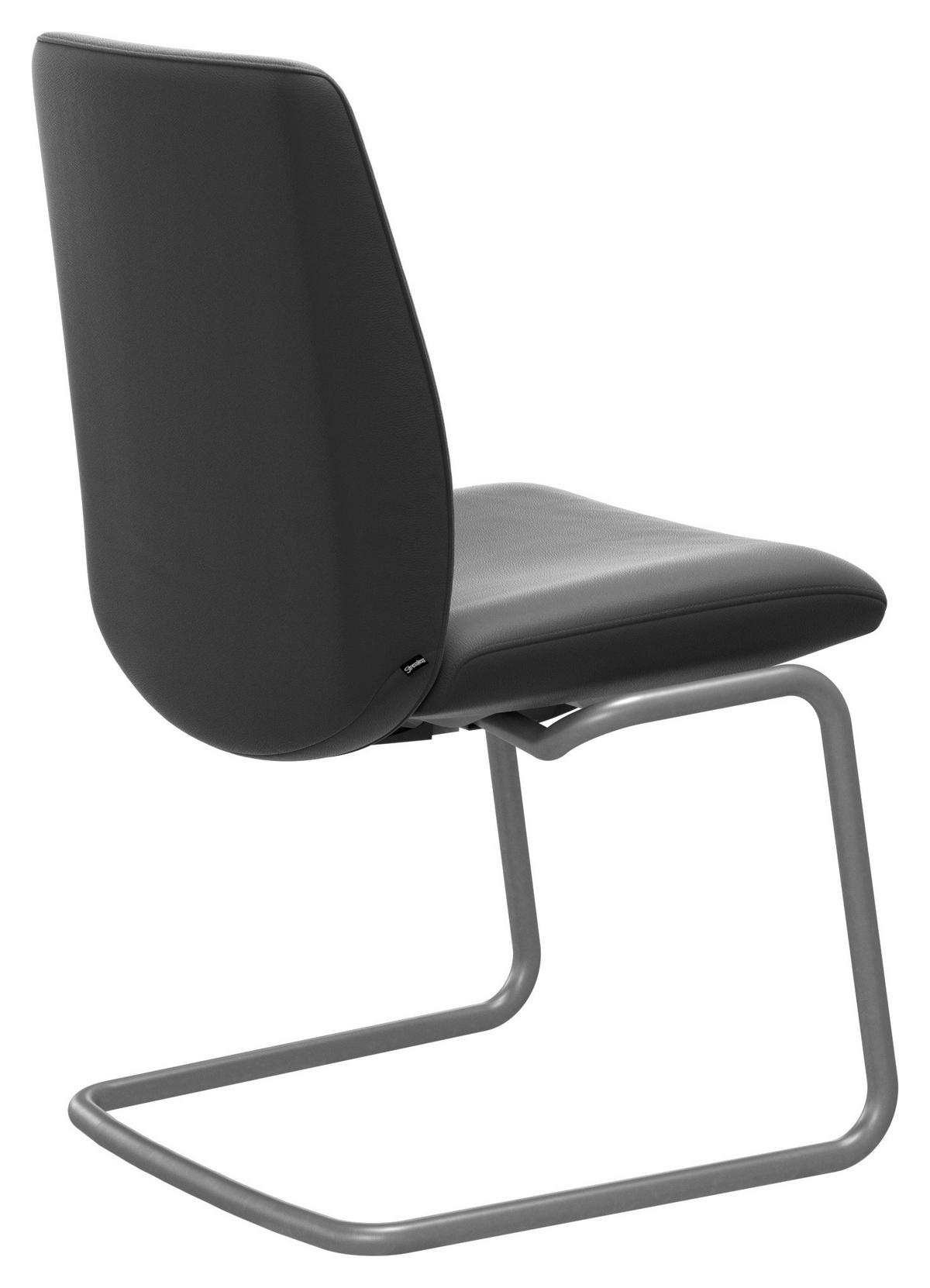 SCHWINGSTUHL  in Aluminium Echtleder pigmentiert  - Silberfarben/Grau, Design, Leder/Metall (54/92/62cm) - Stressless