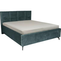 KÁRPITOZOTT ÁGY  zöld  - fekete/zöld, Modern, faalapú anyag/textil (177/110/217cm) - Hom`in