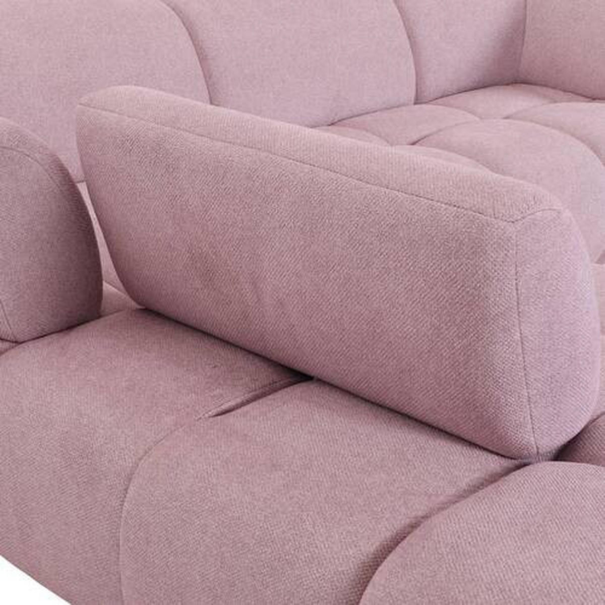 HÖRNSOFFA i velour gammalrosa  - svart/gammalrosa, Design, textil/plast (220/283cm) - MID.YOU