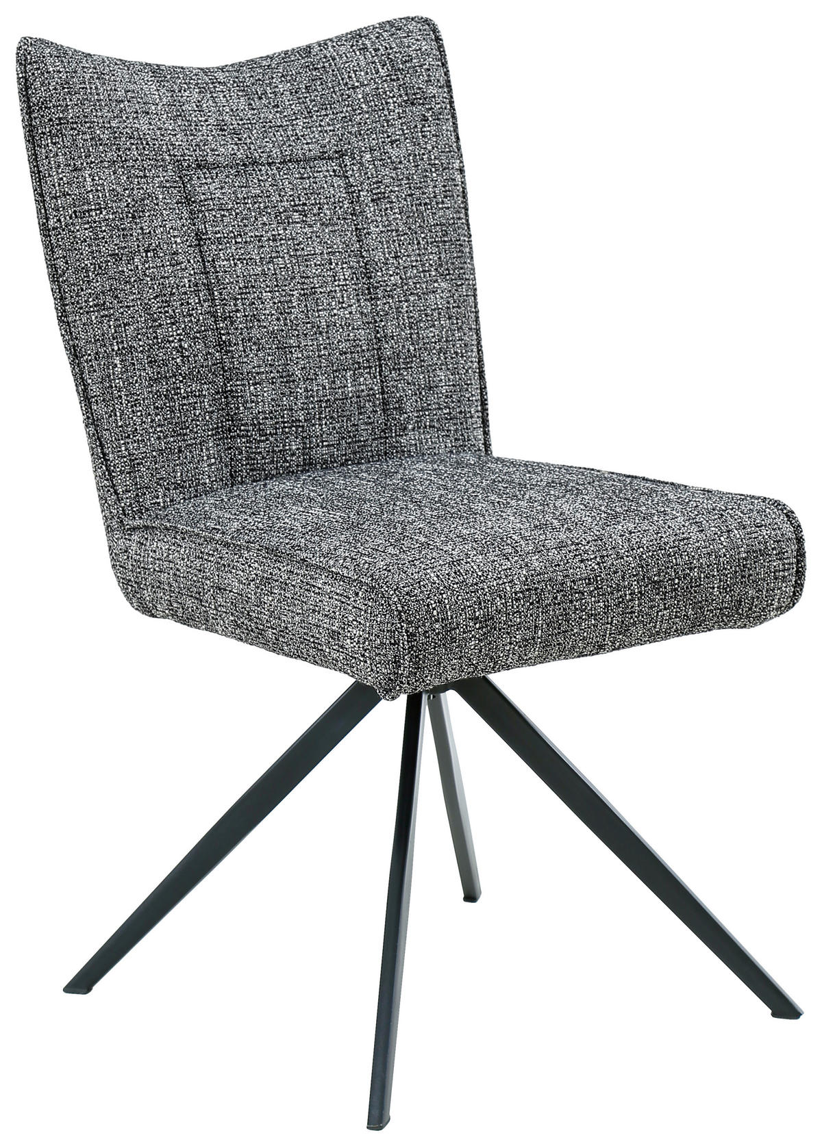 STOL järn vävt tyg  - mörkgrå/svart, Design, metall/textil (49/89/66cm) - Carryhome