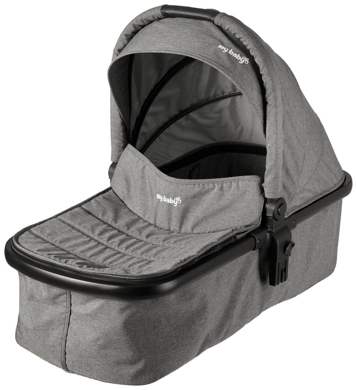 KINDERWAGENSET  Korfu   - Dunkelgrau/Schwarz, Basics, Kunststoff/Textil - My Baby Lou