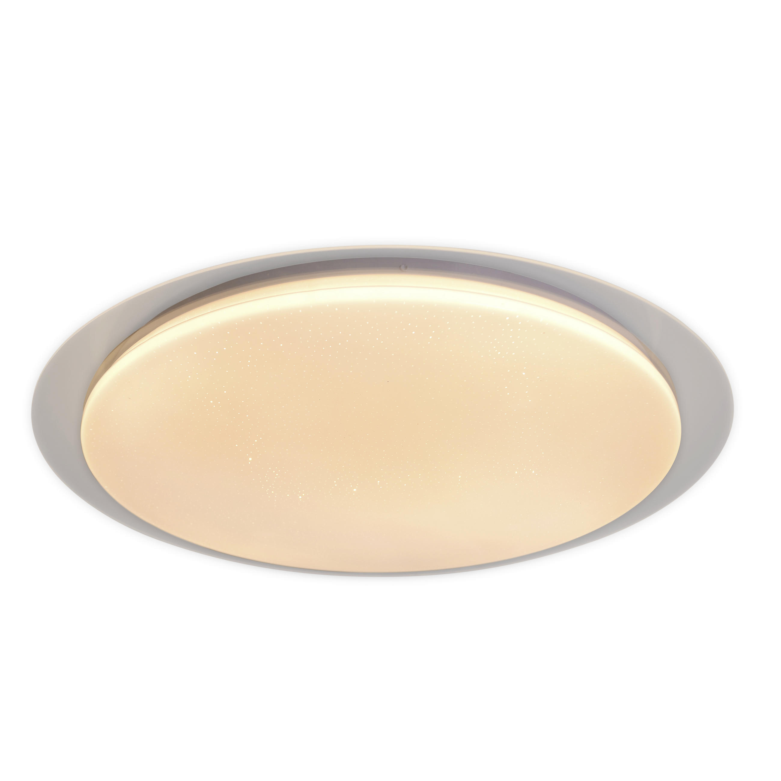LED-DECKENLEUCHTE Locarno 46/7 cm   - Klar/Weiß, Basics, Kunststoff/Metall (46/7cm) - Näve