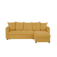 ECKSOFA in Chenille Senfgelb  - Senfgelb, Design, Textil (254/160cm) - MID.YOU