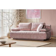 SCHLAFSOFA  in Flachgewebe Rosa  - Schwarz/Rosa, Design, Kunststoff/Textil (206/94/106cm) - Novel
