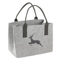 EINKAUFSTASCHE - Dunkelgrau/Hellgrau, LIFESTYLE, Textil (40/26/30cm)