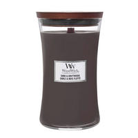 MIRISNA SVEĆA   - Osnovno, staklo/drvo (10/18/10cm) - WoodWick