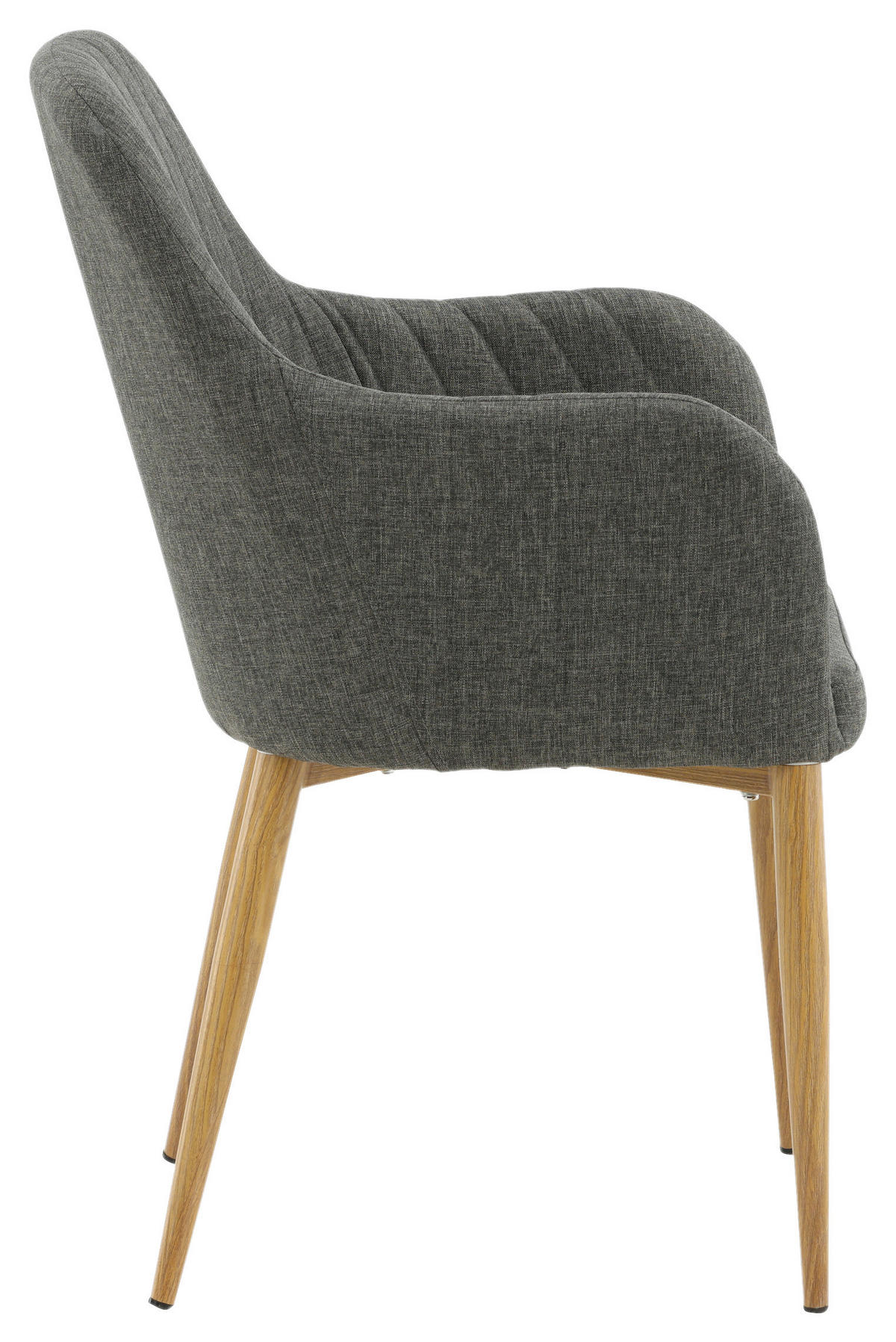 STUHL-SET 2 Stück  in Stahl Textilgeflecht  - Dunkelgrau/Naturfarben, Design, Textil/Metall (57/93/62cm) - Livetastic