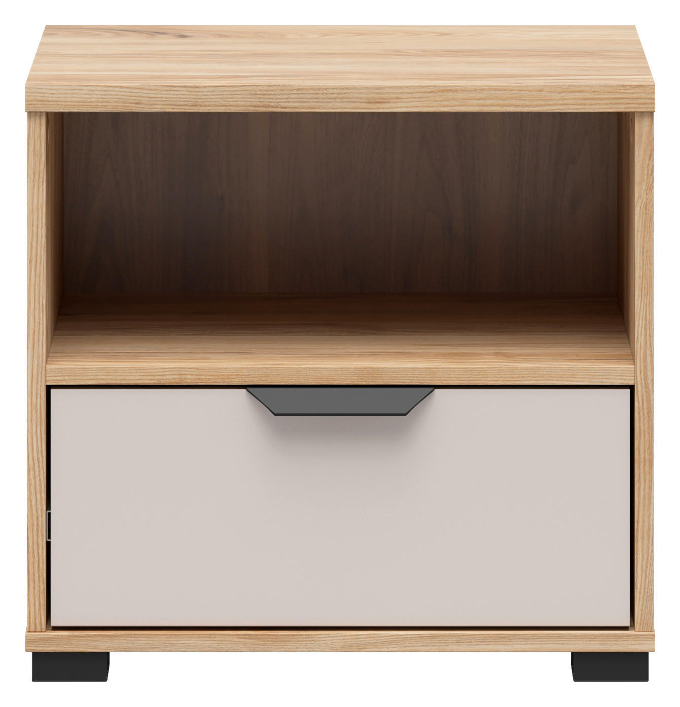 NACHTSCHRANK 50/47,5/40 cm  - Kaschmir/Eichefarben, Basics, Holzwerkstoff/Kunststoff (50/47,5/40cm) - Milino